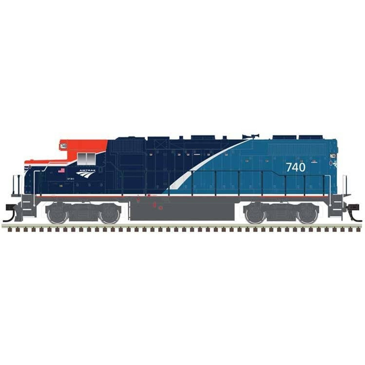 Atlas ~ HO Scale ~ Trainman ~ EMD GP38-2 ~ Sound & DCC ~ Amtrak #740 ~ 10004568