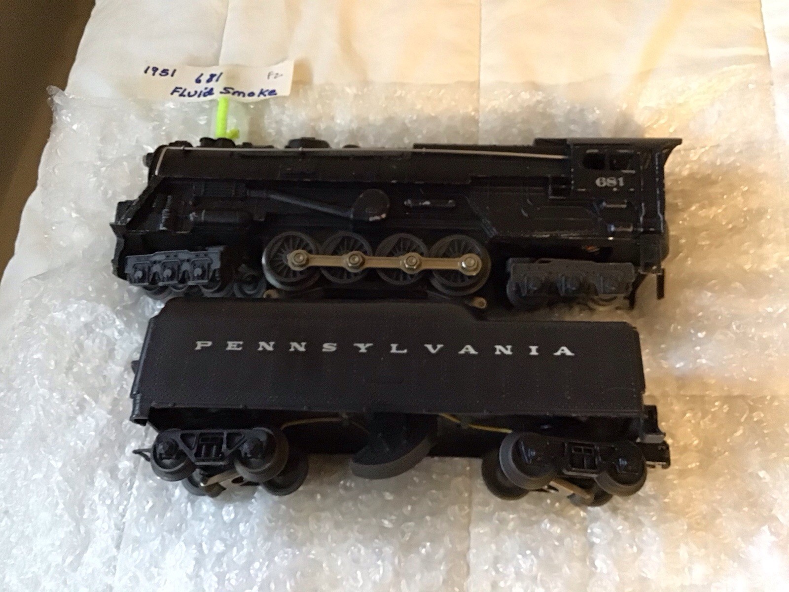 Lionel 681 PW 6-8-6 Steam Turbine Engine with PA. 2046W Tender – EX – SEE VIDEO