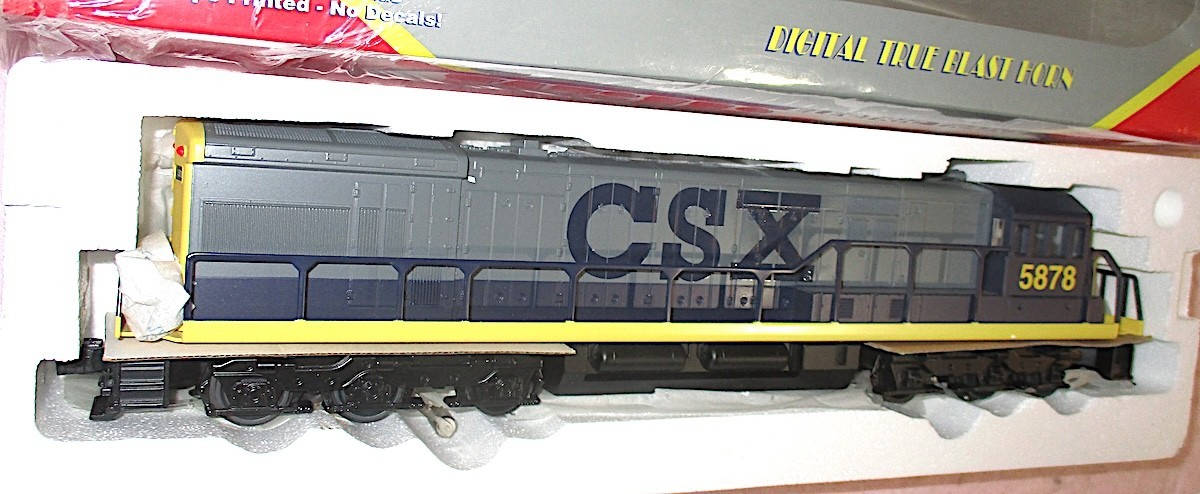 Williams U33-12 CSX #5878 Diesel Engine w/True-Blast II & Dual-Motor NEW IN BOX