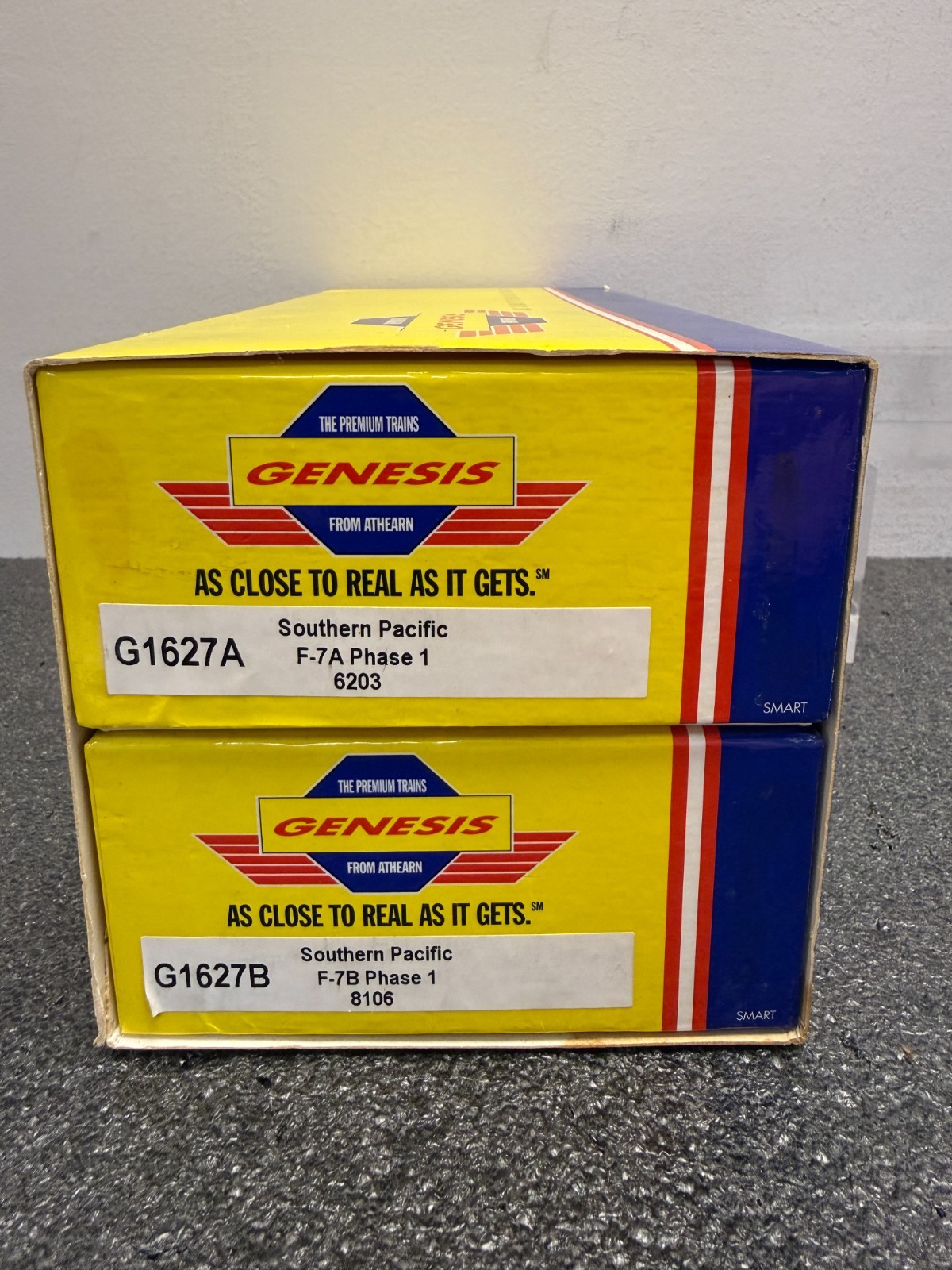 Athearn HO G1627 SP EMD F7A/F7B Phase 1 Diesels 6203 & 8106 – DCC Ready