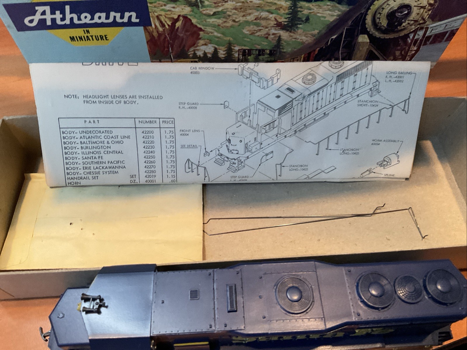Tested HO Scale Athearn GP-35 1347 Diesel Locomotive, Santa Fe, Blue, #4205 VTG