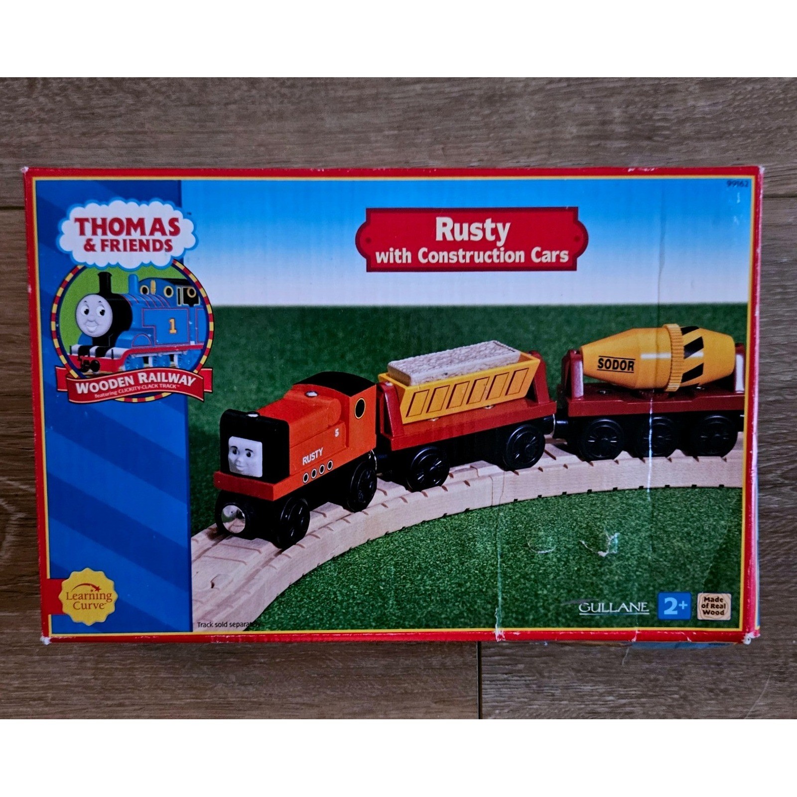 Thomas Wooden Railway Rusty with Construction Cars Train Set NIB 99162 Vintage