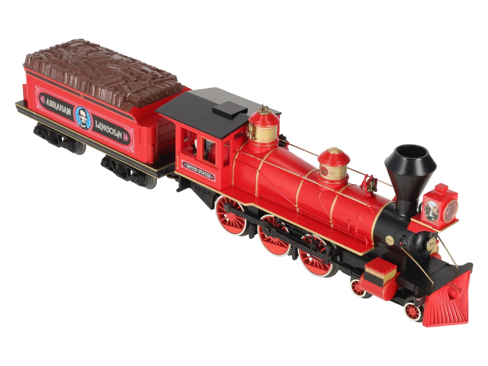 MTH 30-1591-1 O Abraham Lincoln 4-6-0 Ten Wheeler Steam Loco & Tender #16 w/PS3
