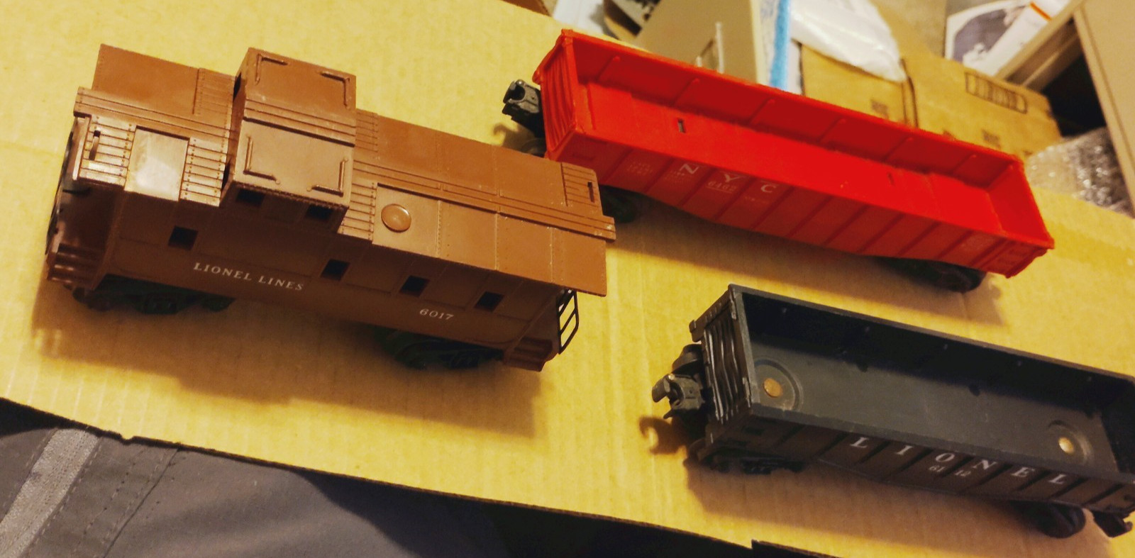 Vintage Lionel O Scale Lot (3) Cars- 6017-6112-6452 Very Good Condition