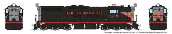 RAPIDO 50210 HO SOUTHERN PACIFIC SD7 SILENT DC/DCC READY BLACK WIDOW #5318