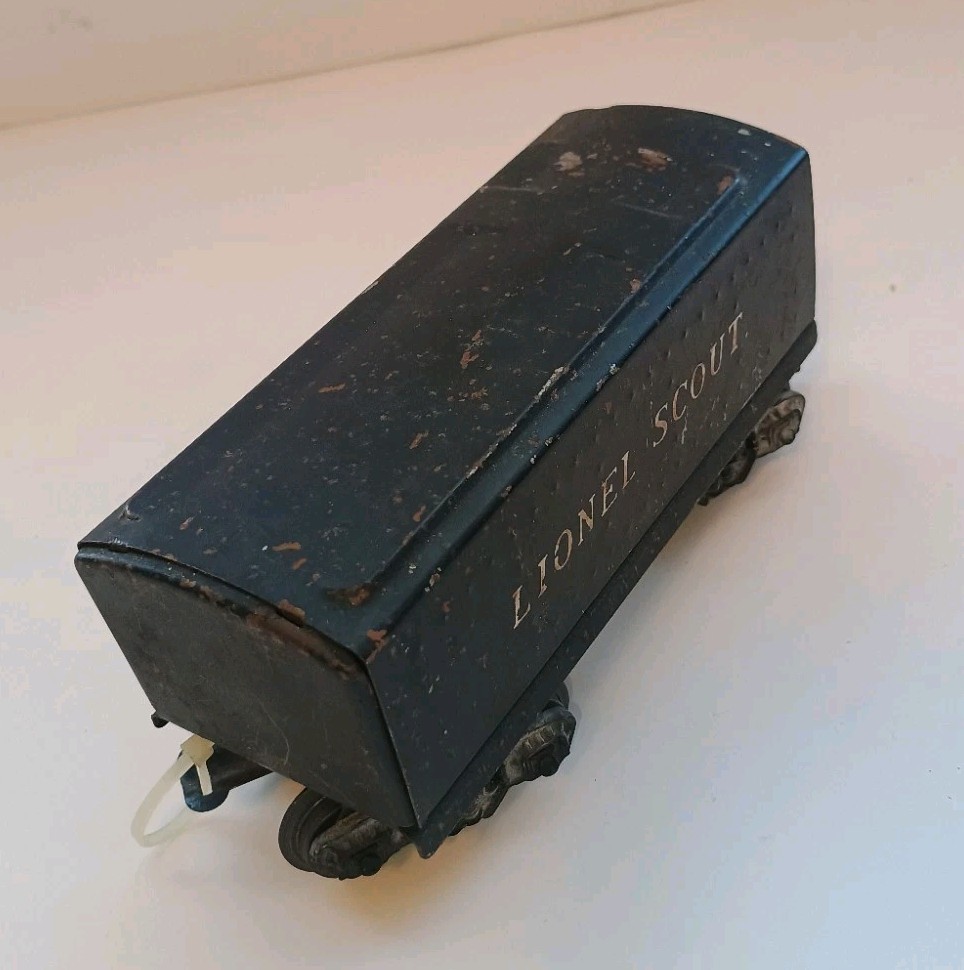 Postwar Lionel O Gauge Lionel Scout Tender Metal Tin Plate Black