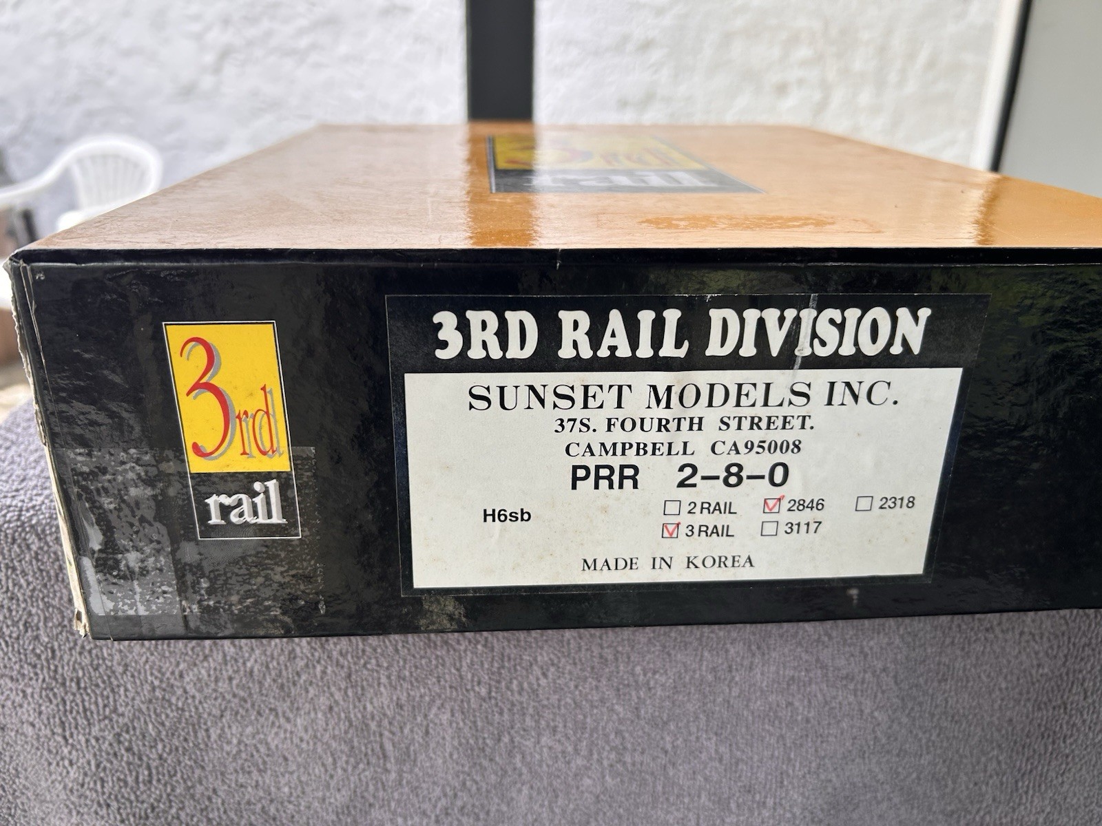 Sunset Models 3rd Rail 2846 Brass PRR 2-8-0 Loco w/Sound LN