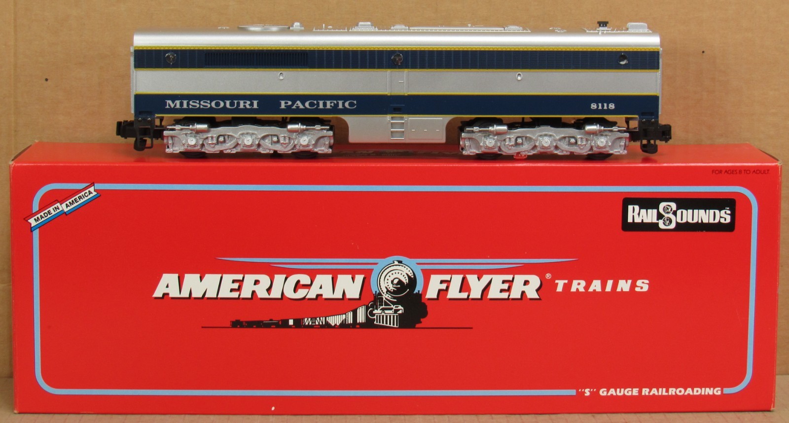American Flyer 48118 Missouri Pacific ALCO B-Unit w/Railsounds (Dummy) S-Gauge