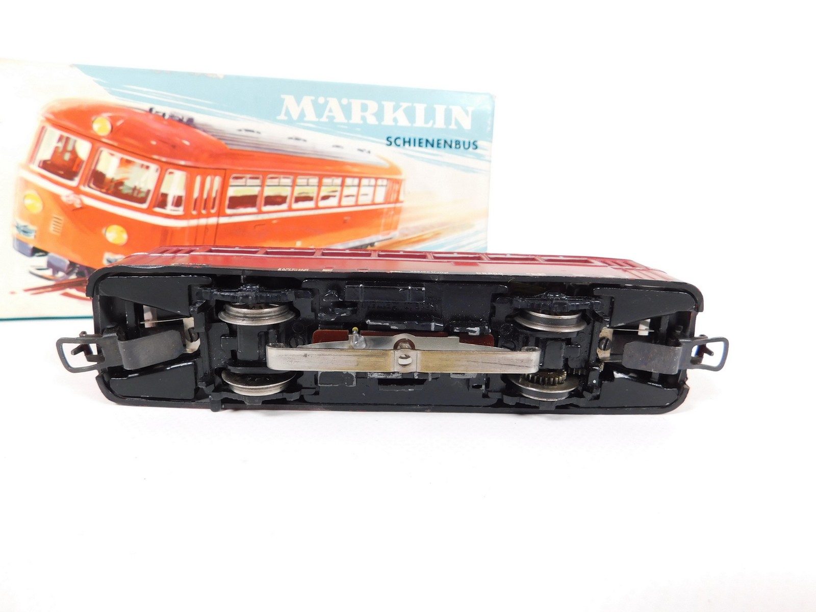 Märklin H0 AC 3016 Railroad Bus DB 800 95 9190 Dark Red Box: 1963 #EK51-1