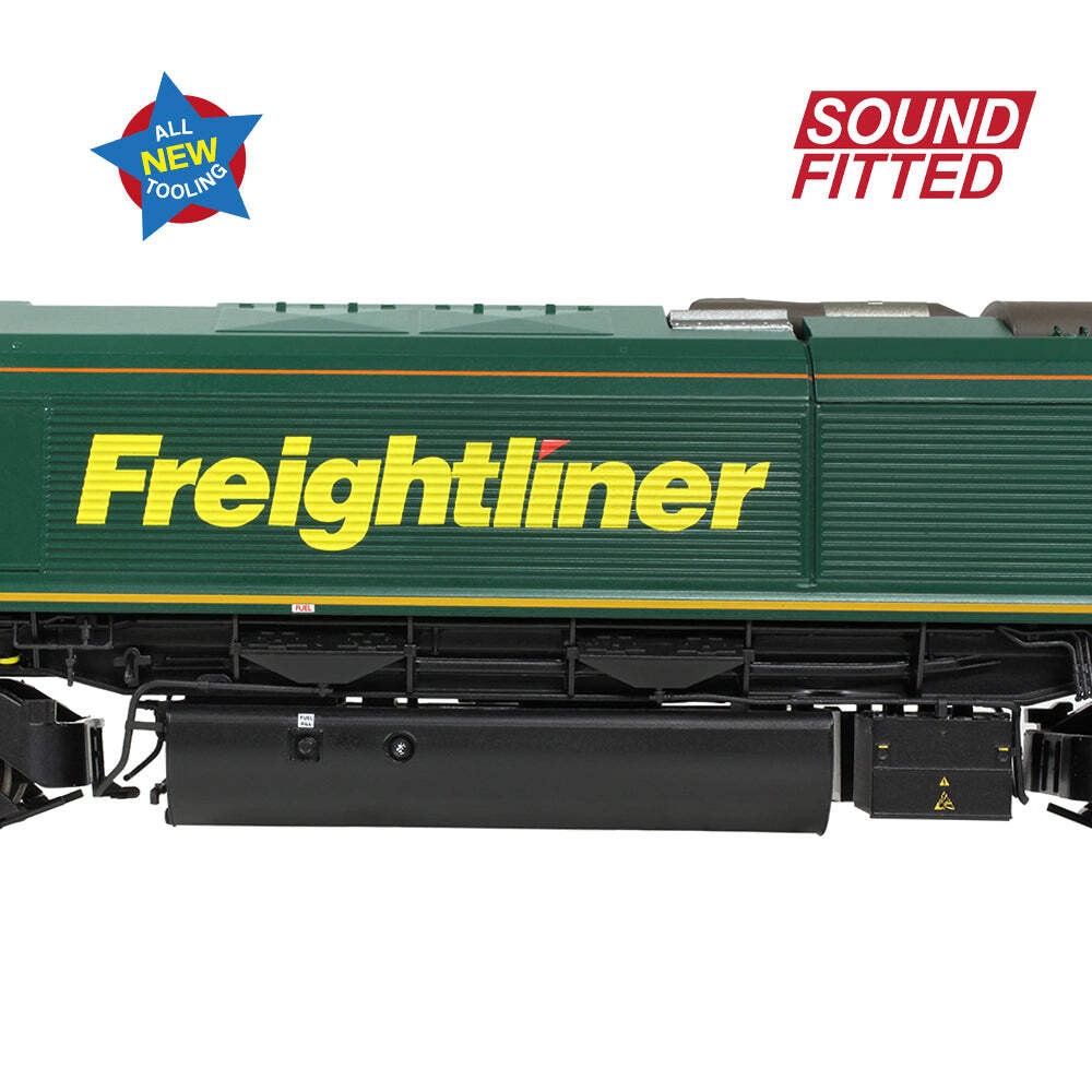 Bachmann 50-002SF OO Gauge Class 66/6 66606 Freightliner Green (Sound Fitted)