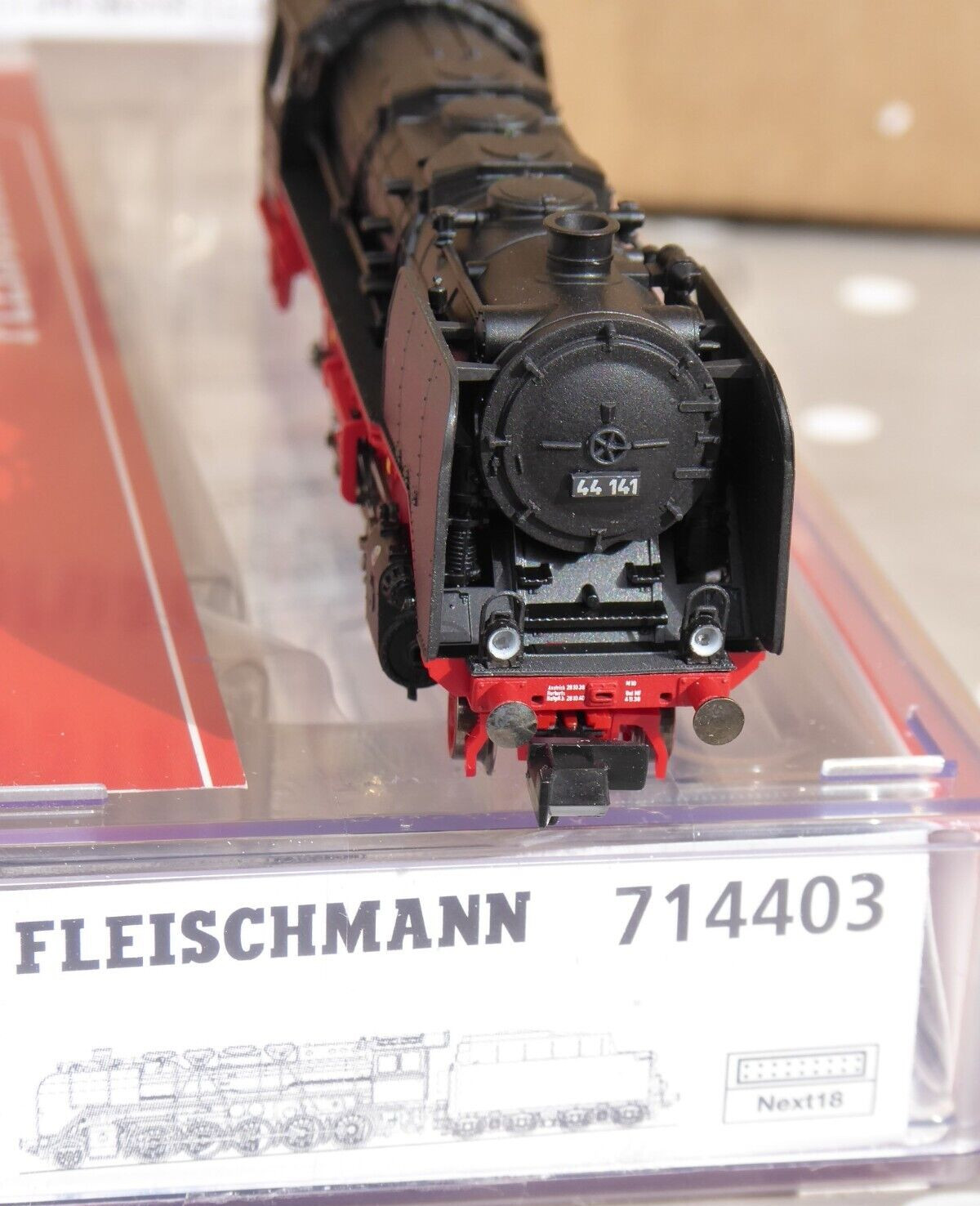Fleischmann 714403 N Locomotive BR 44 141 DRG Era 2 DSS+LED Light, BW Treuchtl.
