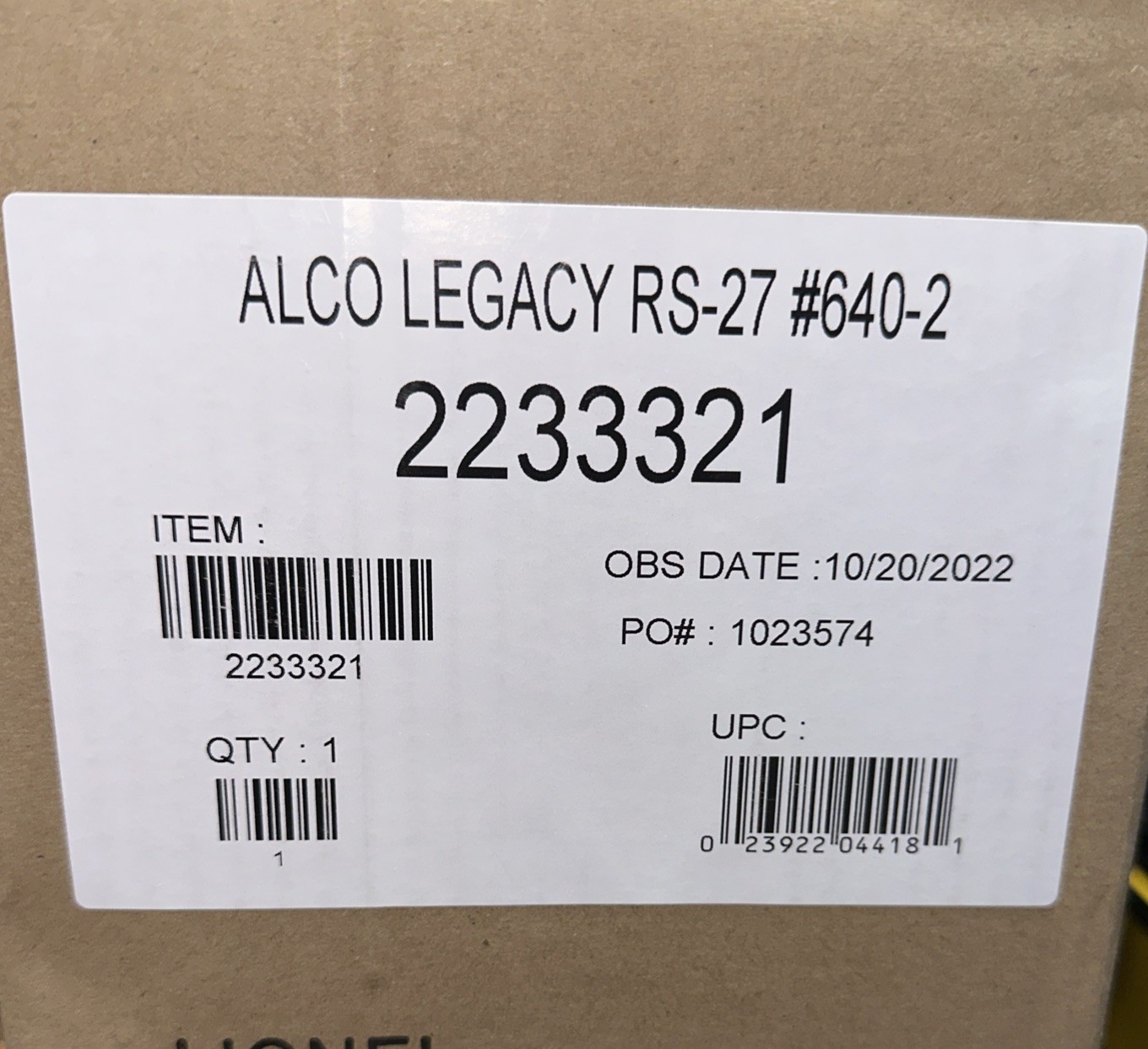 Lionel Legacy 2233321 ALCO RS-27 Diesel LOCOMOTIVE #640-2 O-Scale