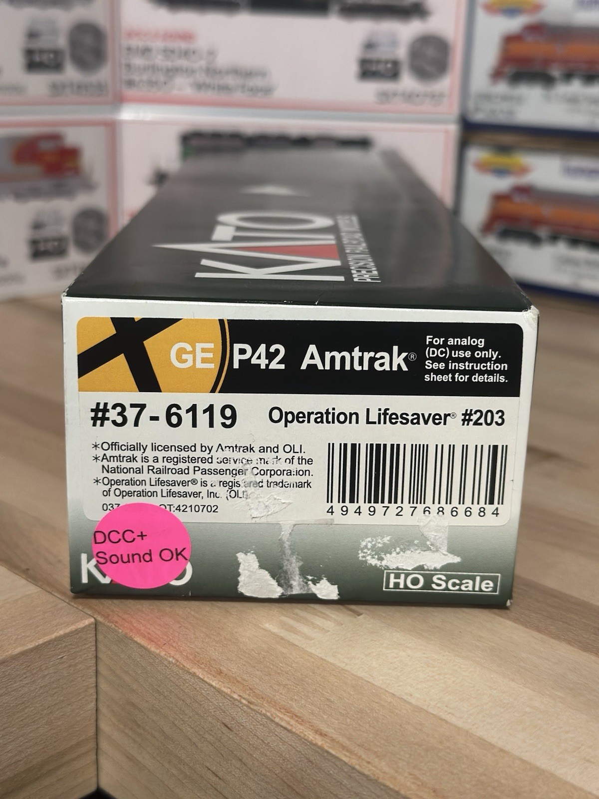 KATO HO GE P42 Amtrak Operation Lifesaver #203 DCC Sound added Lightly USED
