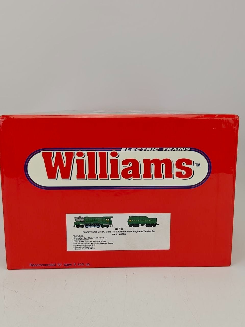 Williams S2-102 PRR S-2 Turbine 6-8-6 Steam Loco O Scale Box Manual Tested