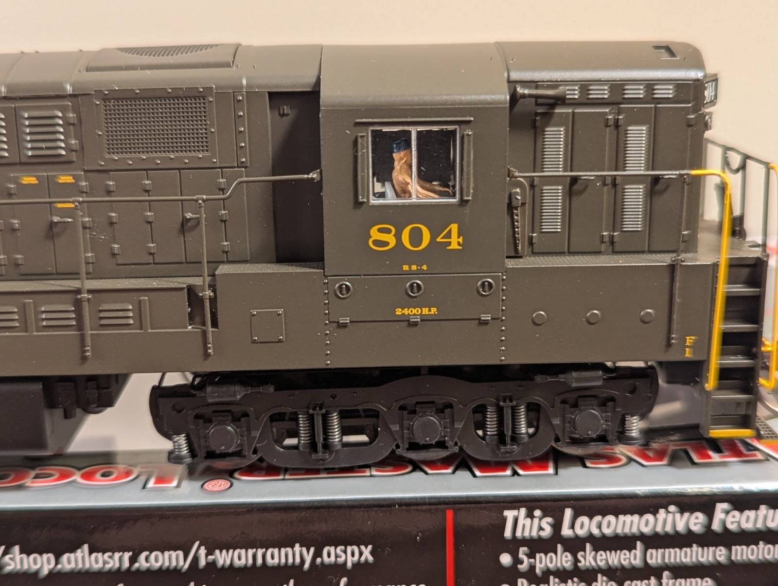 Atlas Master Silver Series HO Scale FM Trainmaster Reading #804 DCC Ready