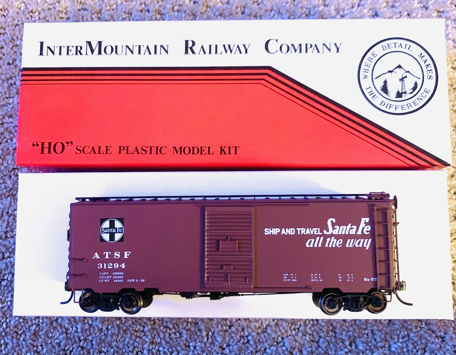 InterMountain Railway HO Santa Fe 40′ PS-1 Boxcar – LN! #31294 Assembled