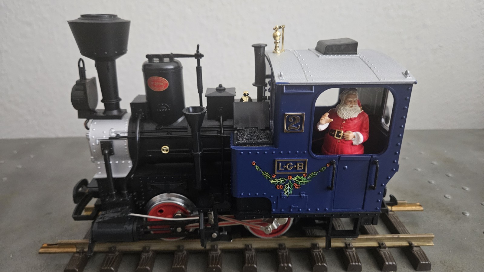 LGB LEHMANN 24201 CHRISTMAS SANTA CLAUS BLUE 0-4-0 STEAM ENGINE EXTREMELY RARE