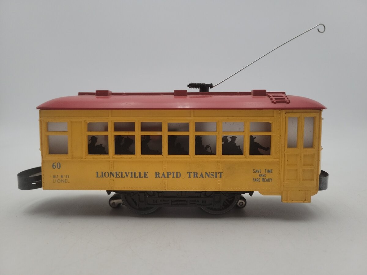 Lionel 60 Vintage O Lionelville Motorized Rapid Transit Trolley