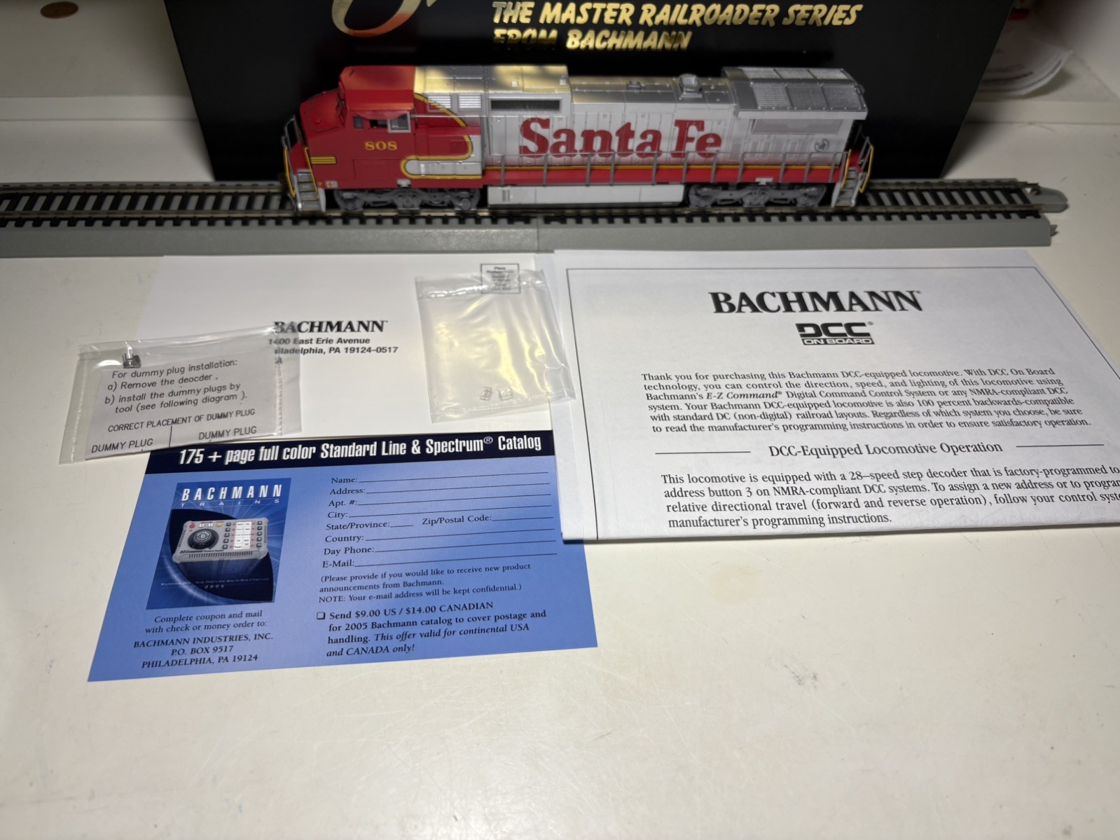 Bachmann Spectrum DCC 83503 HO Scale 8-40CW Locomotive Santa Fe #808
