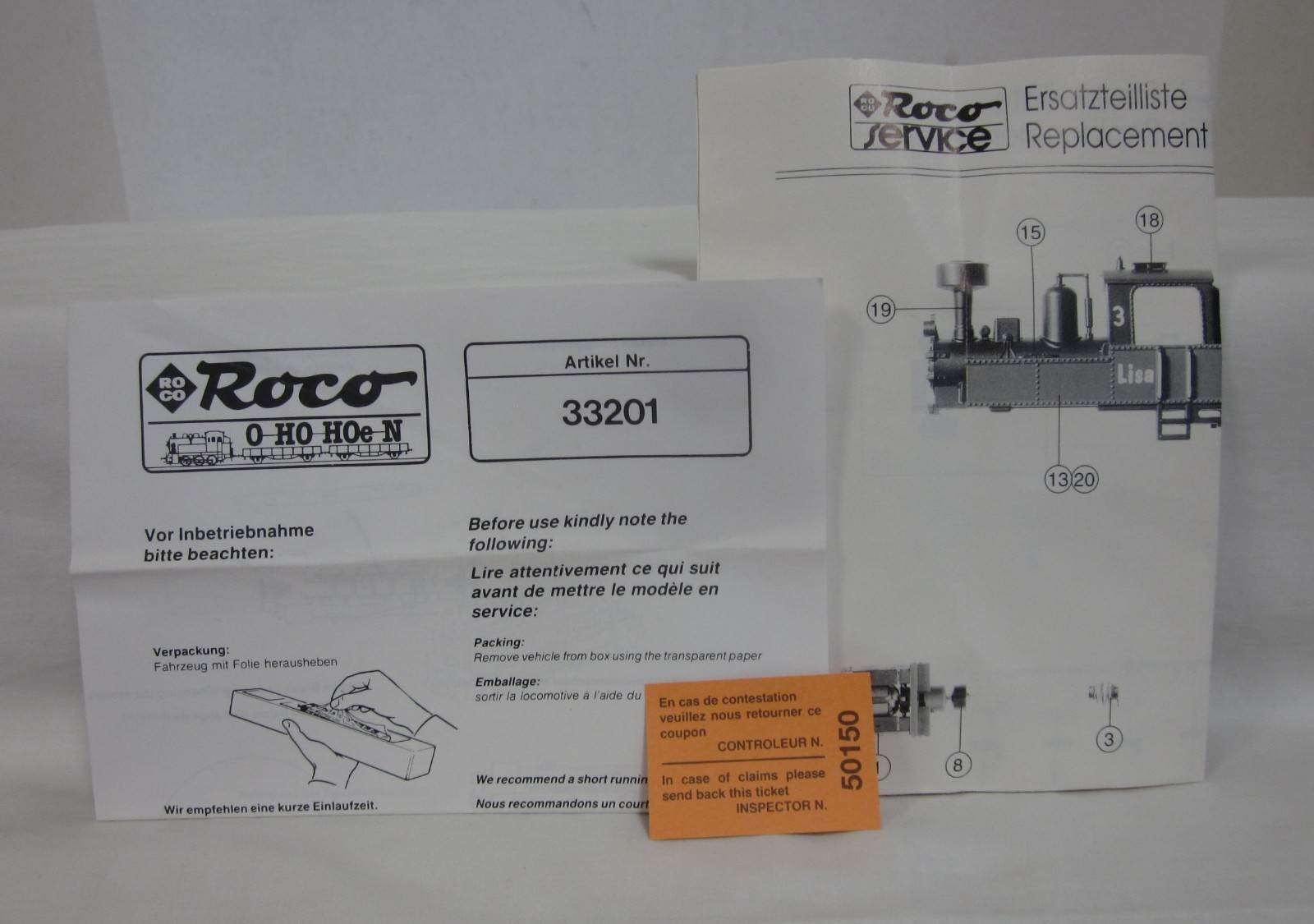 ROCO 33201 HOe 0-6-0 Blue & Black “Lisa” #3 NIB