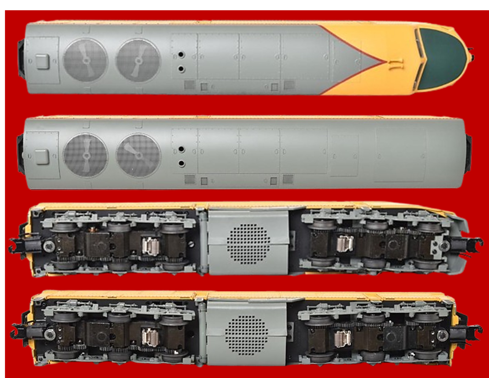 ATLAS O GAUGE 1230-1 U.P. ERIE BUILT FM A DUAL-PWRD & 1233 E/B/FM B NON-PWRD LN