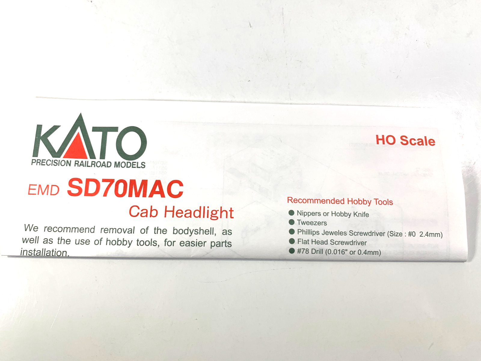 Kato HO 37-6383 BNSF Merger Scheme SD70MAC Diesel # 9647 -DCC/ No Sound