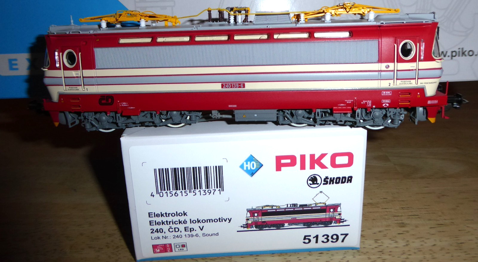 Piko 51397 H0 DCC Sound Locomotive Br 240 Laminatka Of The CD Epoch 5/6 IN Ob