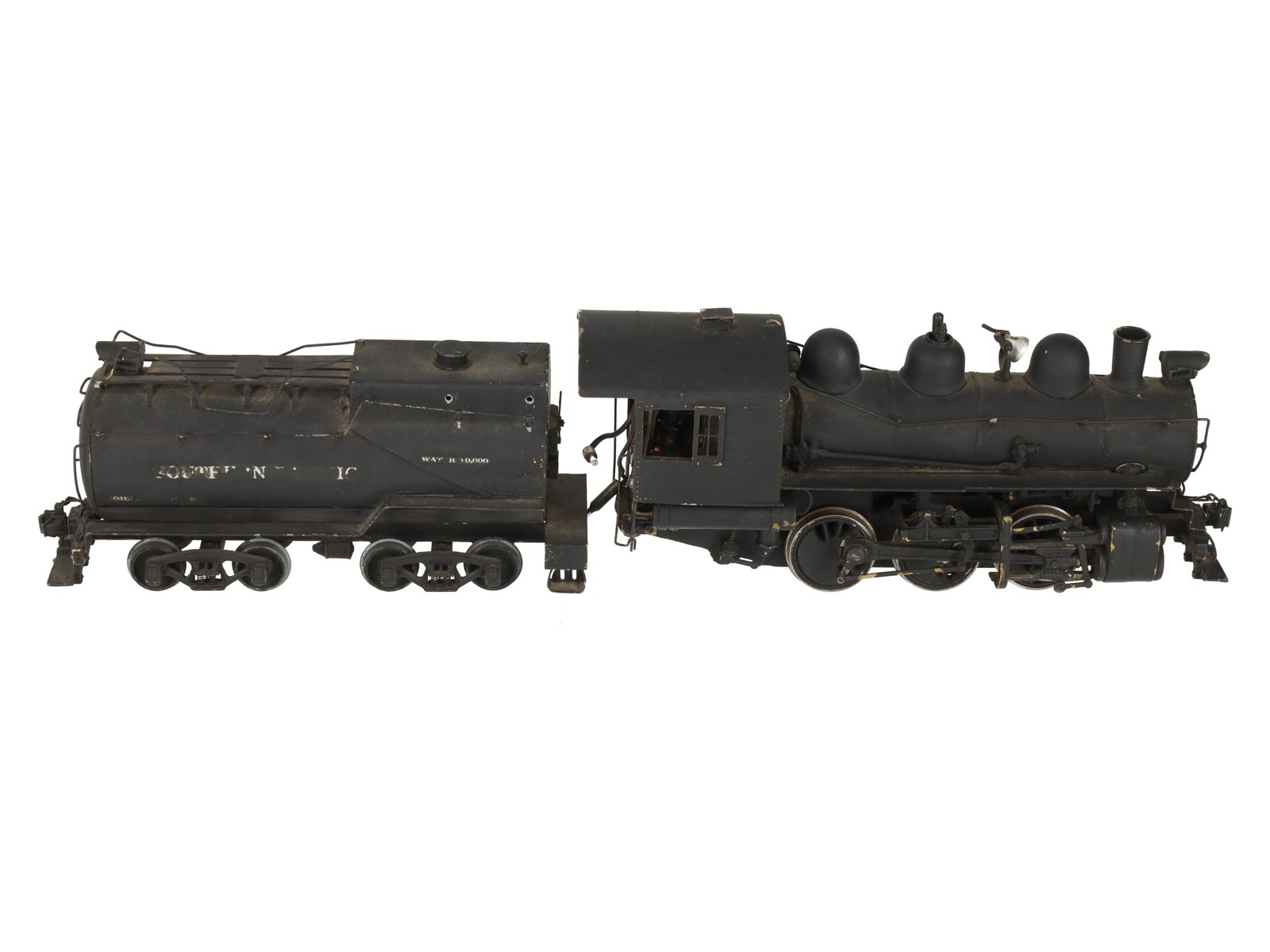 O 2-Rail BRASS 0-6-0 Steam Locomotive & Tender – Painted
