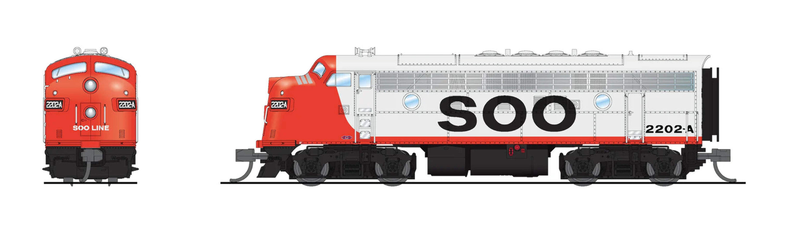 BLI 9268 N Scale EMD Diesel F7A SOO Line 2203B Paragon4 (Sound/DC/DCC)