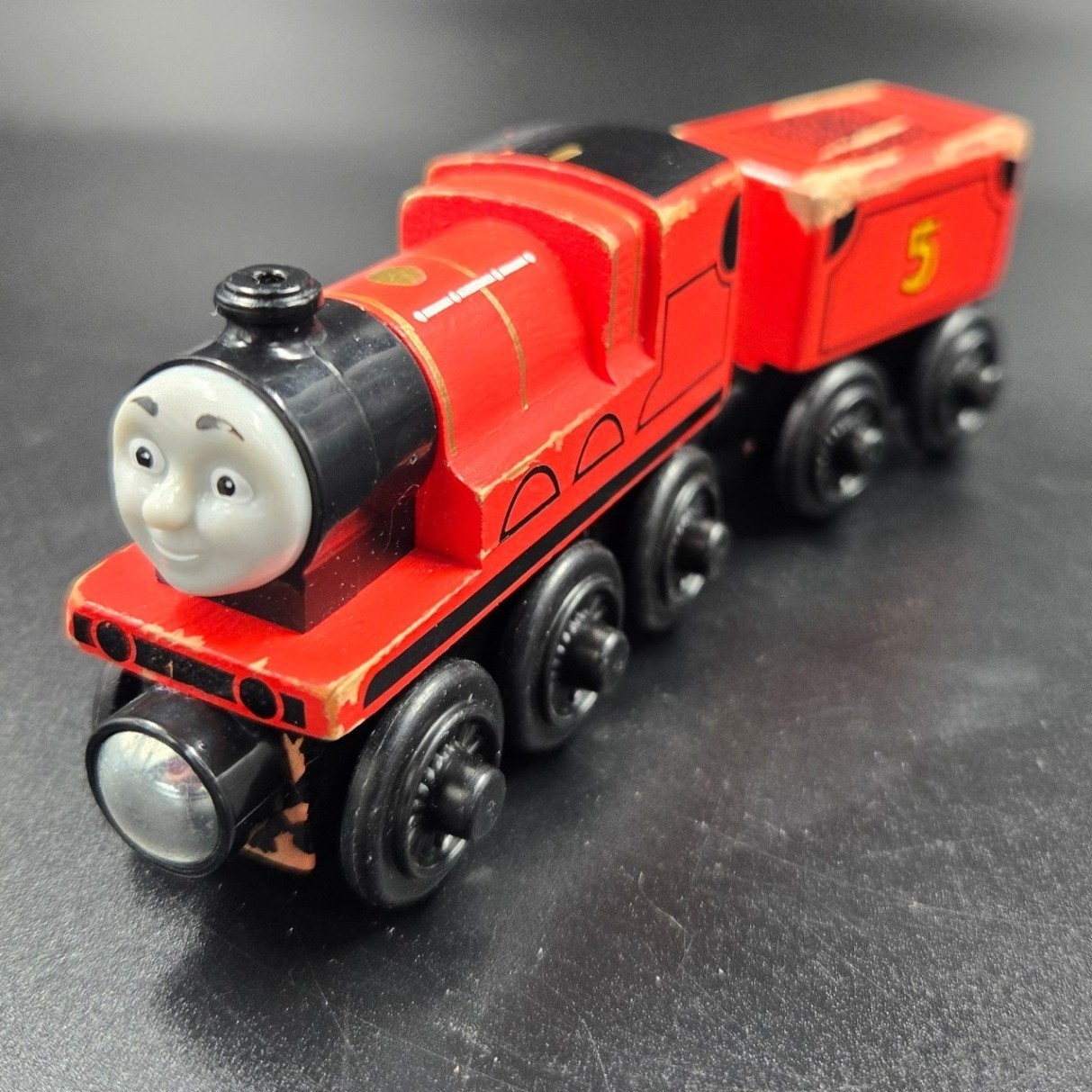 Wooden Railway Thomas and Friends James the Red Engine James w/ Tender GGG62