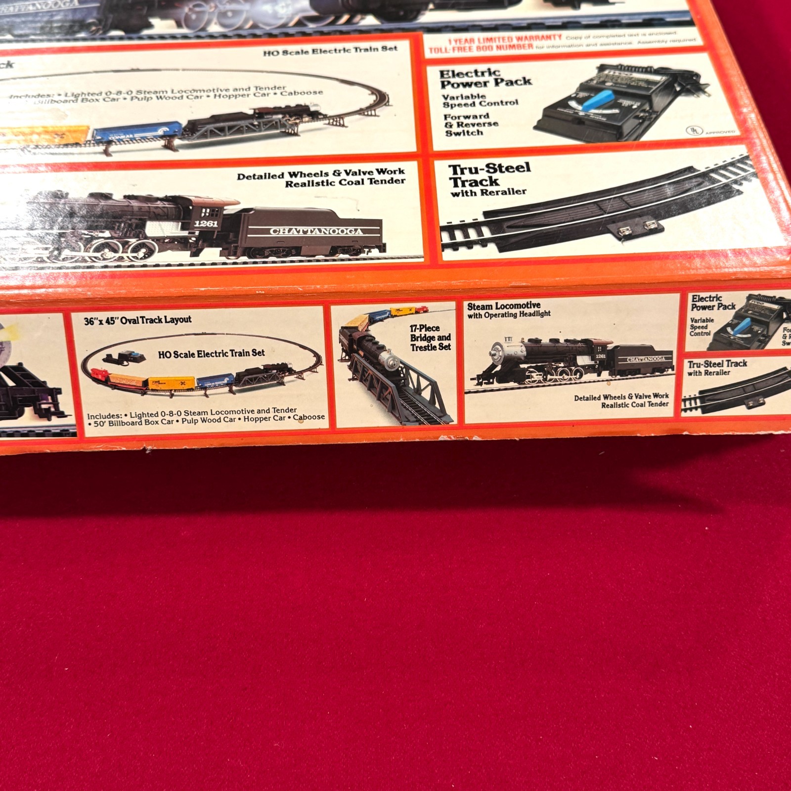 Vintage Tyco Chattanooga Steam Locomotive Set w/ Box Untested Good Condition HO