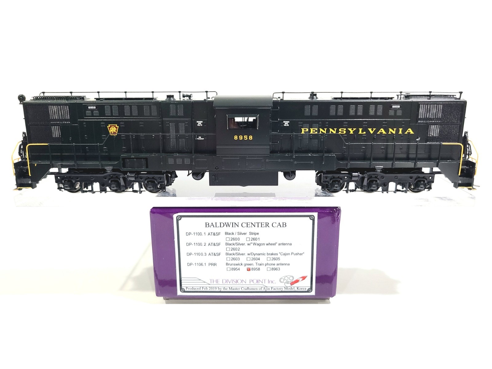 Division Point PRR Baldwin Center Cab Pennsylvania 8958 HO Brass Model DP-1106.1