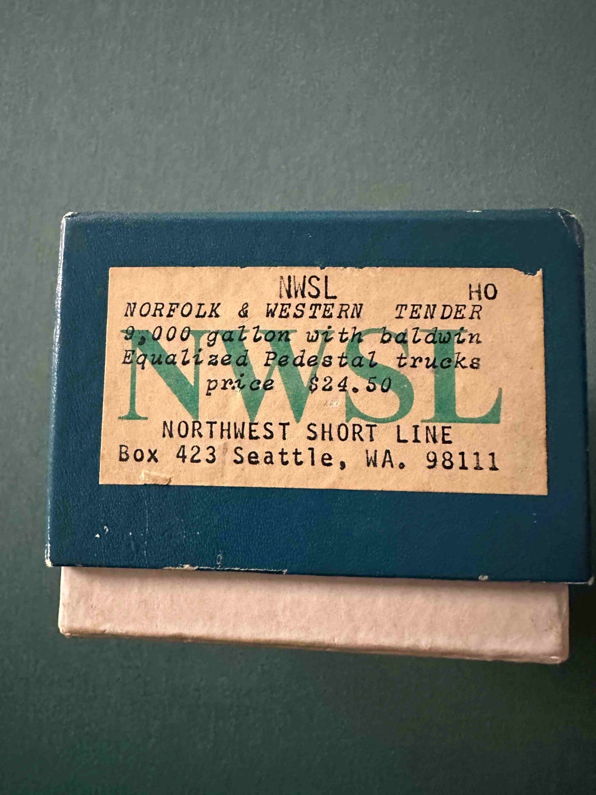 NWSL HO-scale Norfolk & Western Brass Tender Painted & lettered PRR