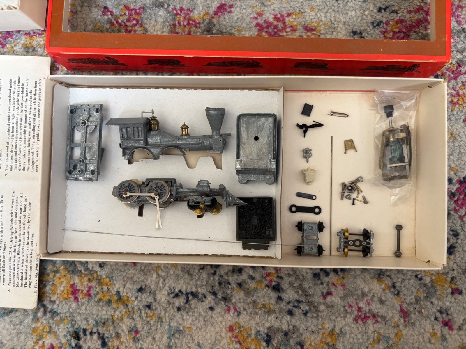 Vintage Tyco Steam Locomotive 7705 4-4-0 General Steam Loco & Tender Kit 210