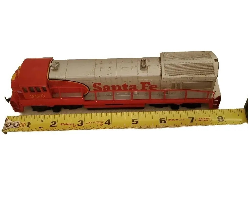 Bachmann HO Scale Model Train Locomotive Santa Fe RR #350 Untested