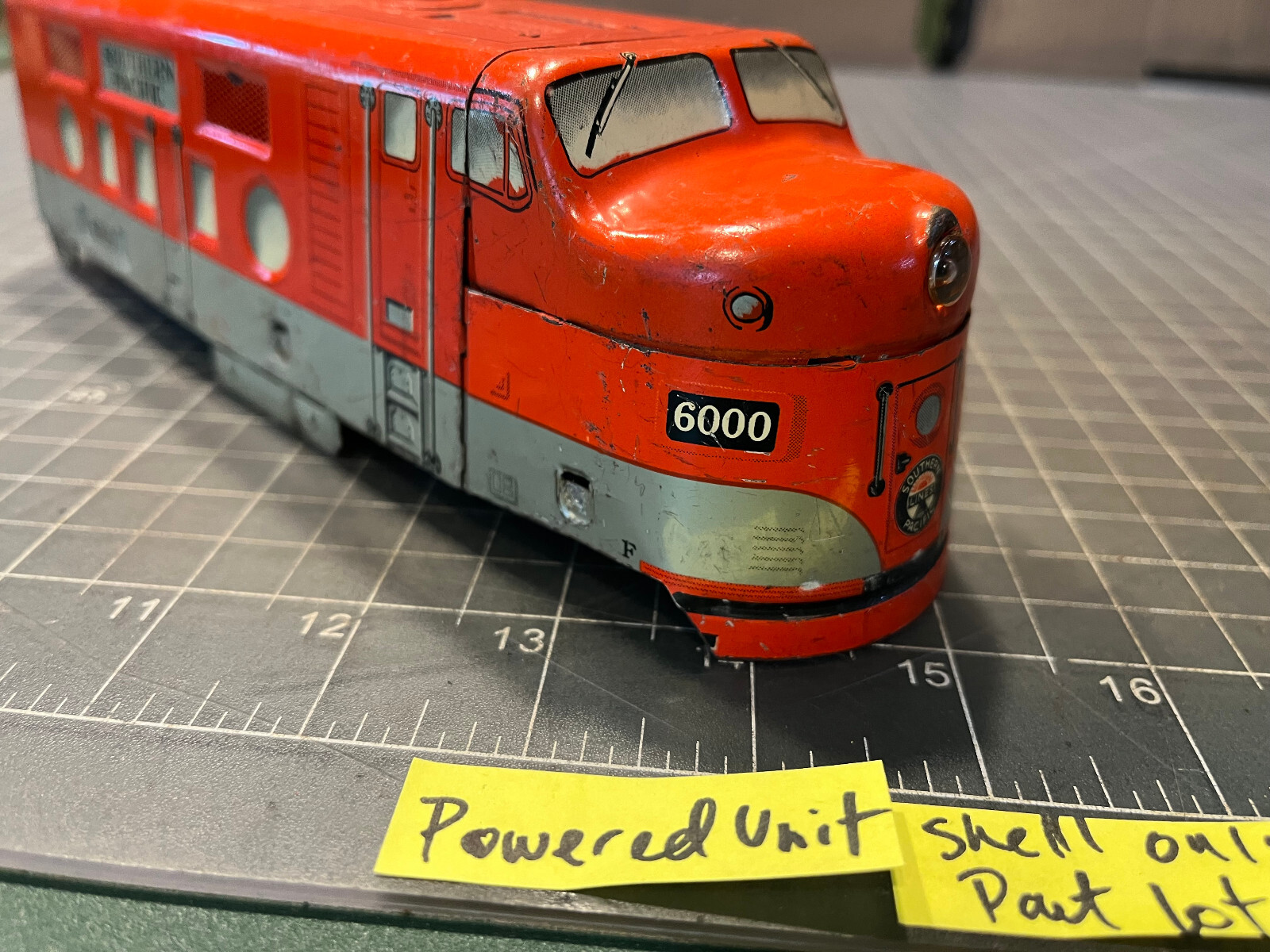 Marx Train SP 6000 POWERED Diesel Locomotive Engine METAL SHELL ONLY PART LOT C