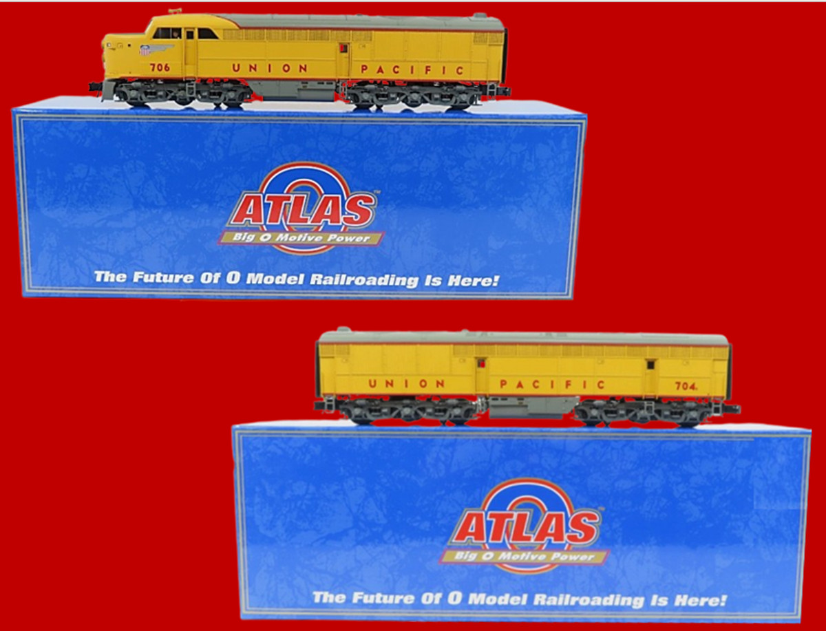 ATLAS O GAUGE 1230-1 U.P. ERIE BUILT FM A DUAL-PWRD & 1233 E/B/FM B NON-PWRD LN