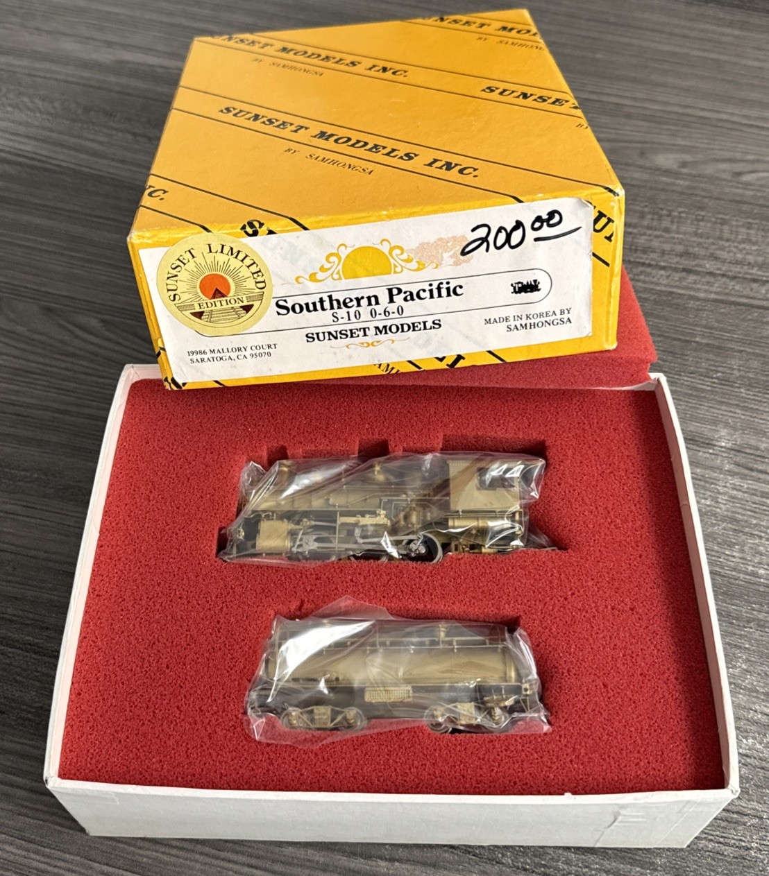 Sunset Models HO Brass #HO16A Switcher Southern Pacific 0-6-0 S-10 – LNIB!