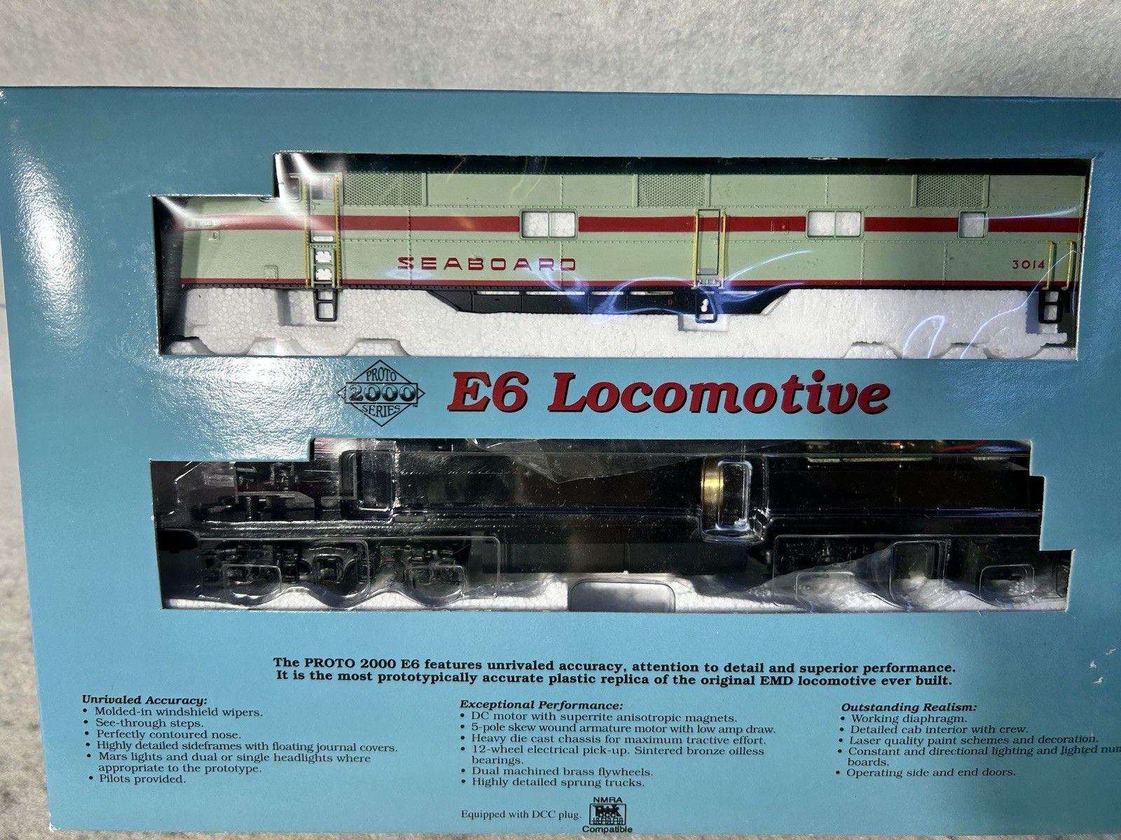 Rare Proto 2000 Seaboard Air Line RR E-6 A/B Loco Set HO DCC Ready A-Pwrd; B-Dum