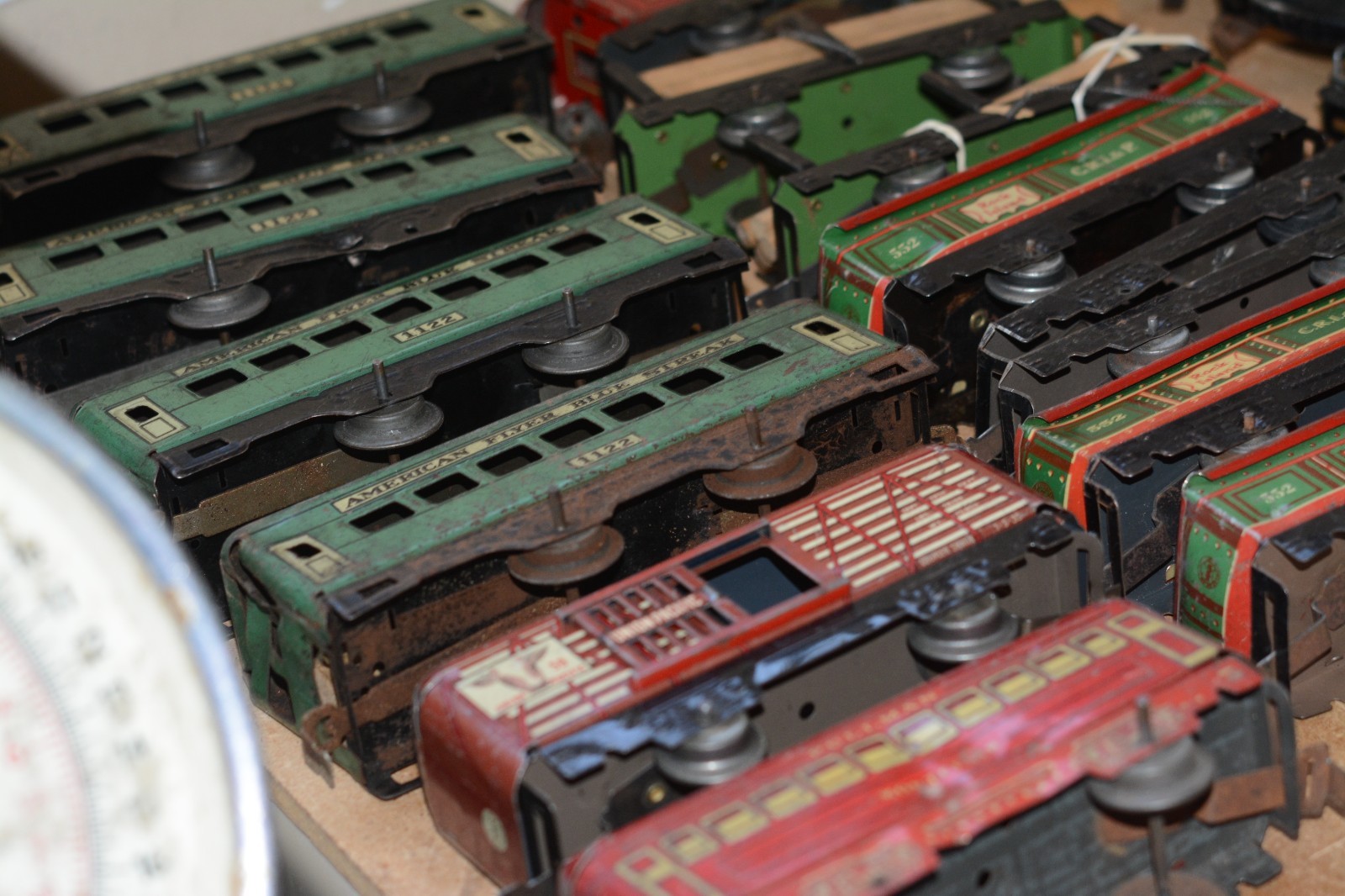 Railroad Model Trains. Lot of Vintage Pre-war Train Equipment