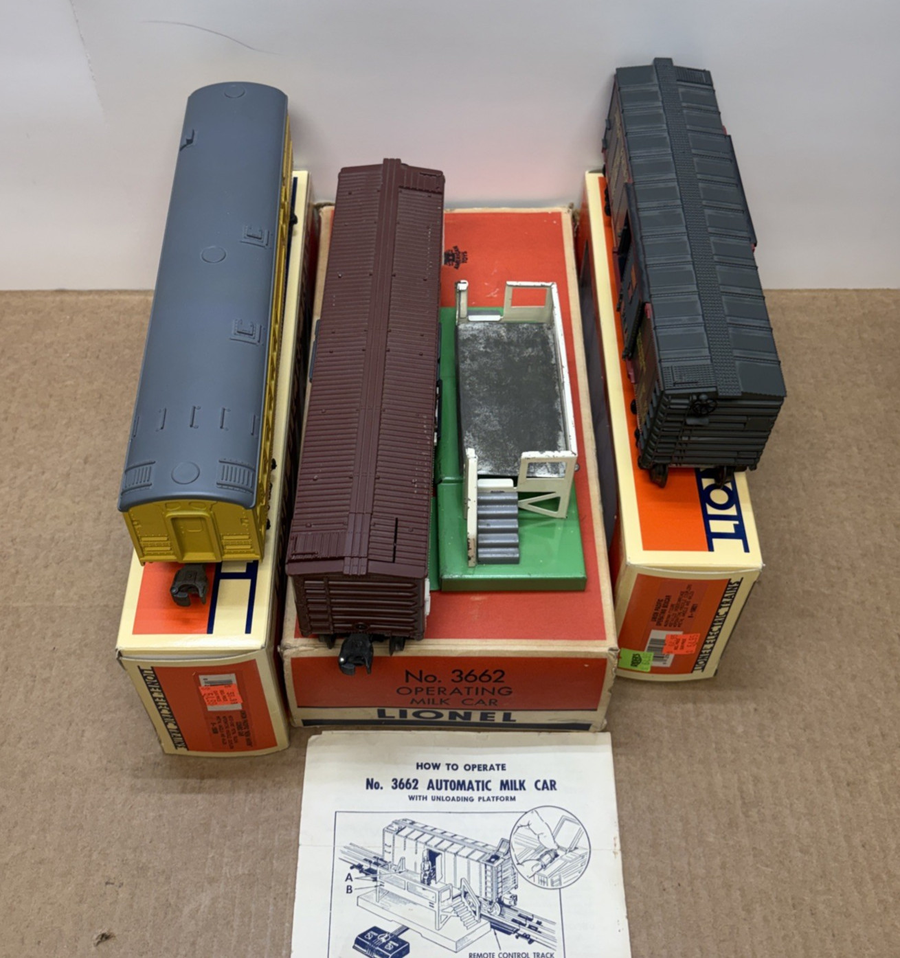 Vintage Lionel O Gauge Electric Trains Union Pacific Vintage Train Car Set