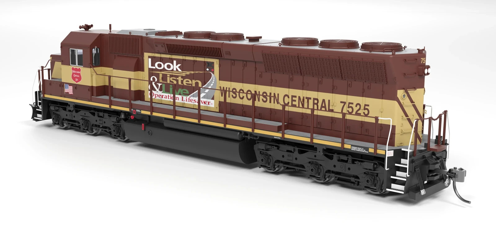 Broadway Limited HO 9822 Wisconsin Central Operation Lifesaver EMD SD45 Diesel