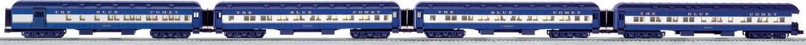 LIONEL CNJ “Blue Comet” Heavyweight Passenger Car 4-Pack – NEW – NR