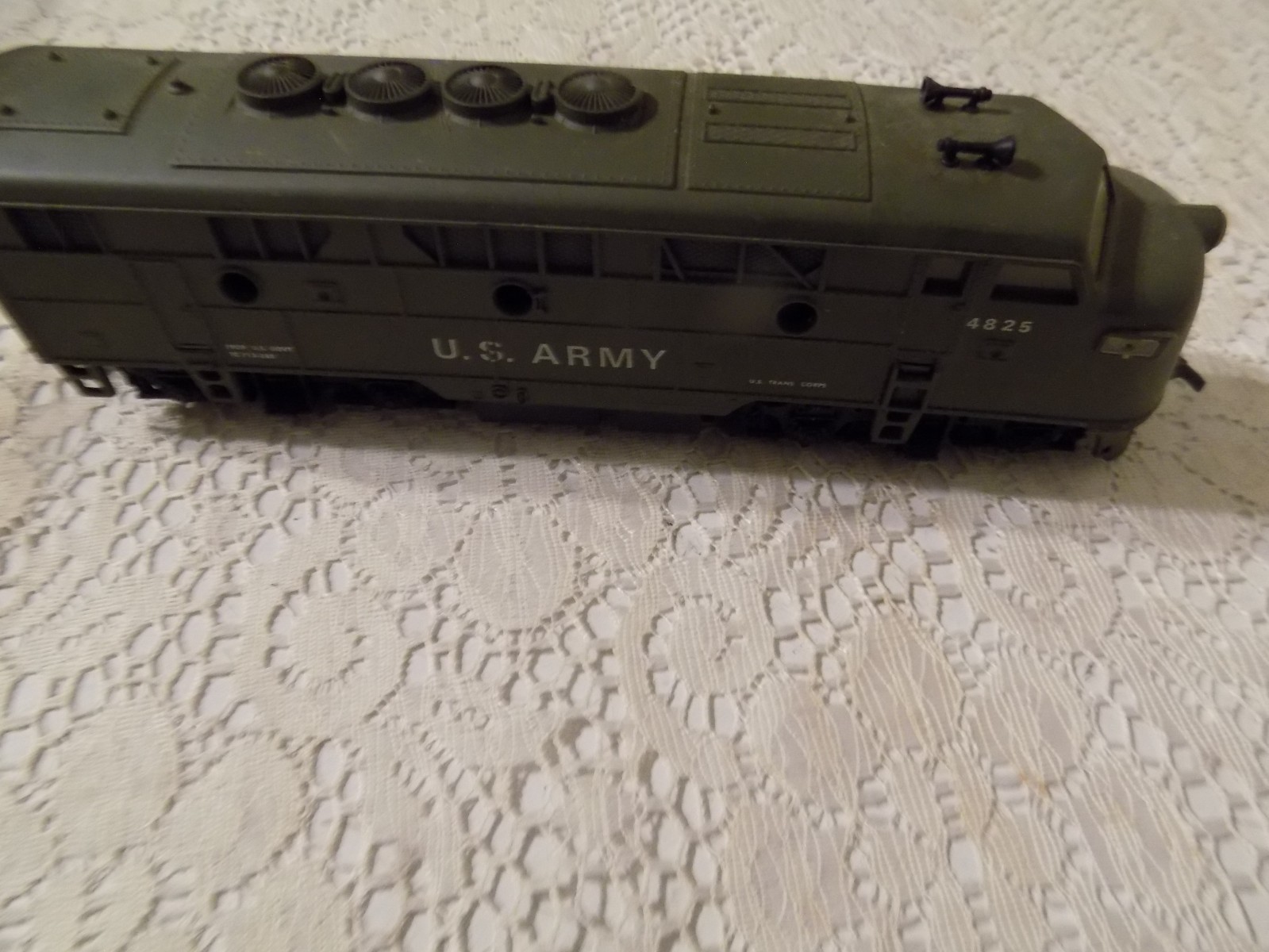 HO Scale Cox US Army EMD F3A Diesel Locomotive #4825 VERY NICE, Untested