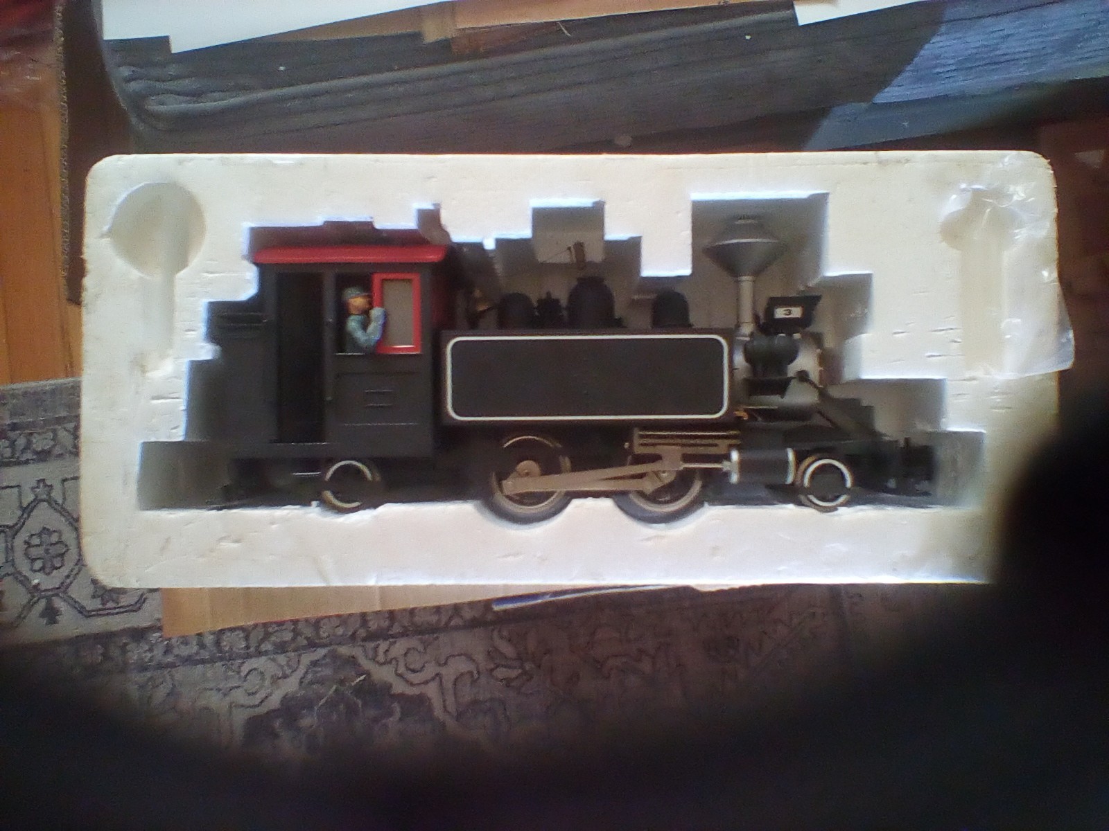 older Bachmann G scale LS 2-4-2 steam loco w/smoke – item #91197.