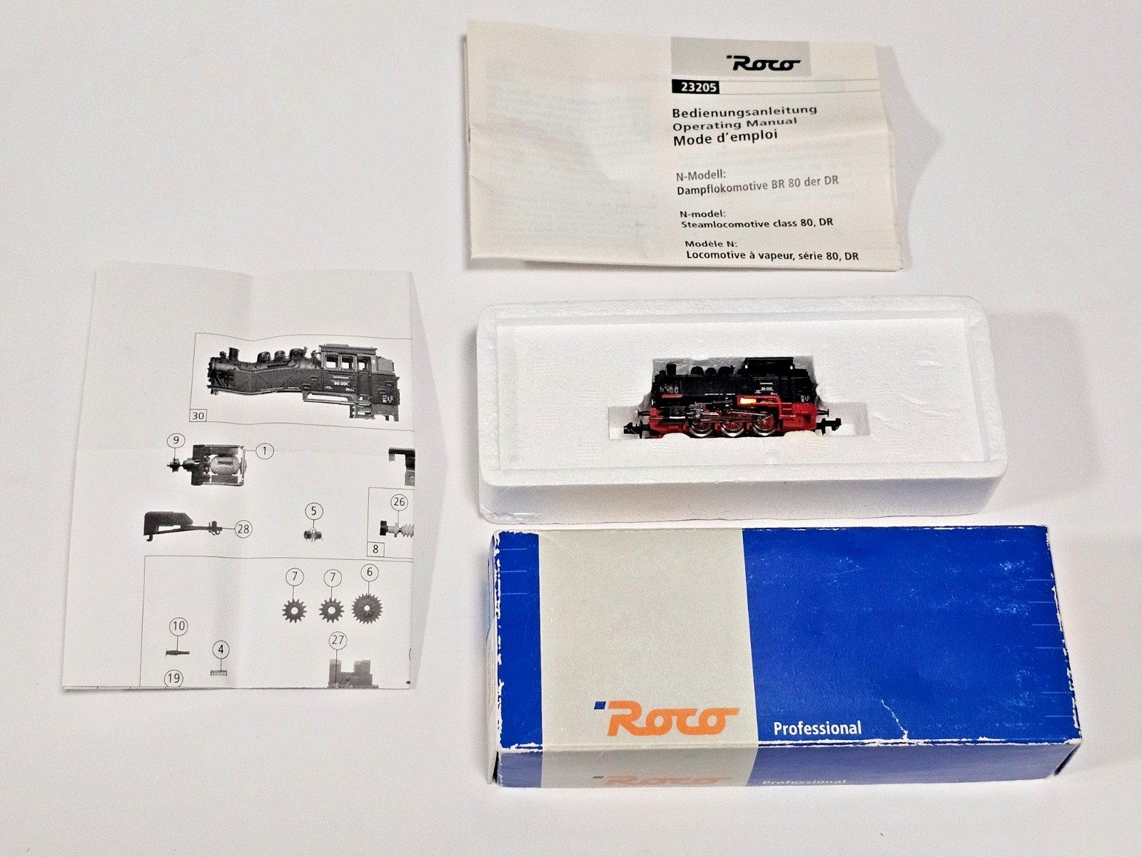 N SCALE ROCO PROFESSIONAL 80 001 MODEL GERMAN RAILWAY STEAM LOCOMOTIVE AUSTRIA