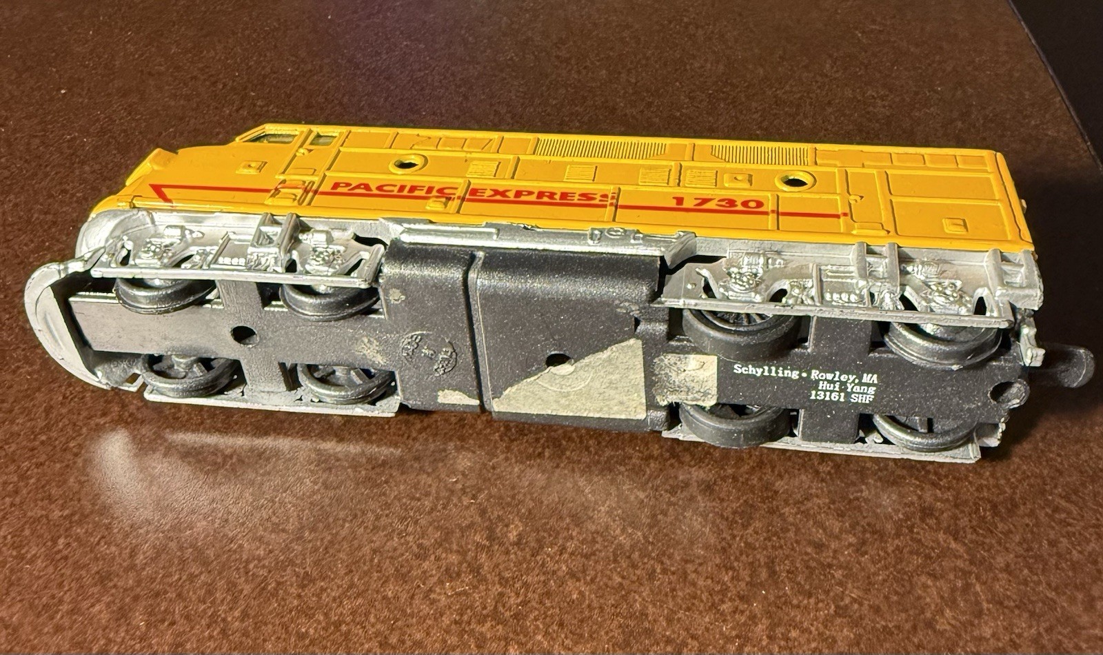 Pacific Express 1730 Pull Back Train Locomotive Engine Schilling Toy Vintage