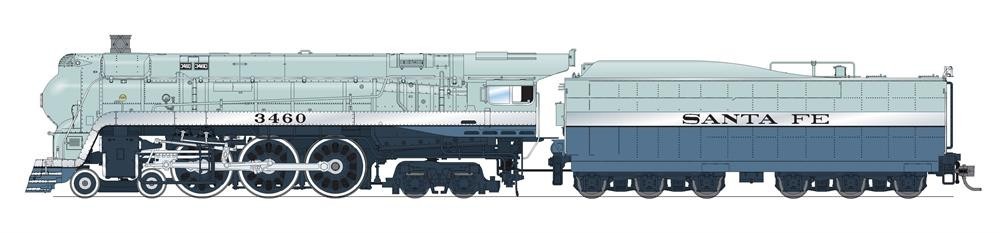 Broadway Limited HO ATSF Blue Goose RN 3460 EARLY 1941 Appearance ITEM #7353~NEW