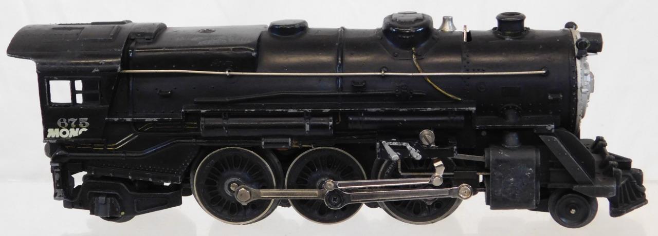 Lionel Trains #675 Steam Engine 2-6-2 version 1948-49 Monon Smokes Runs Postwar