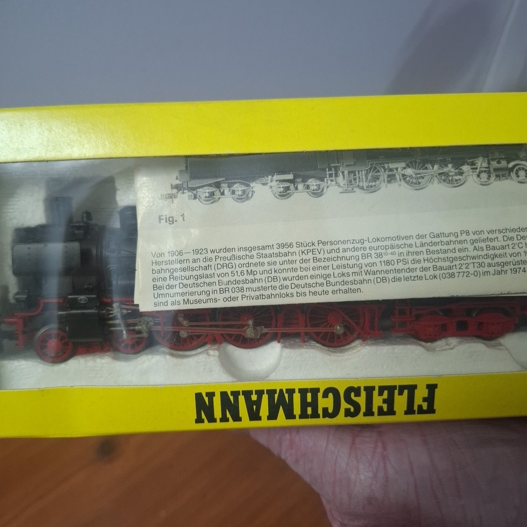 Fleischmann 4162 Steam Locomotive BR 038 547-6 DB DC H0 Mint! In Box